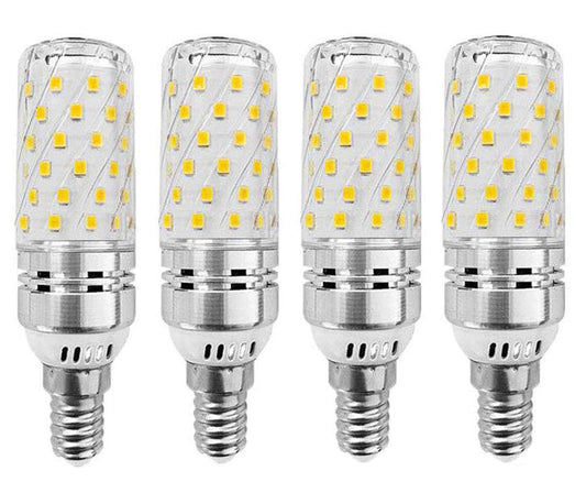 Edearkar E12 LED Corn Bulbs 16W (4 Pack) 3000K Warm White 80 LEDs 2835 SMD 1500LM 120W Incandescent Equivalent Decorative Candle Base Chandelier