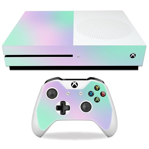 MightySkins Skin Compatible with Microsoft Xbox One S - Cotton Candy | Protective, Durable, and Unique Vinyl Decal wrap Cover | Easy to Apply, Remove