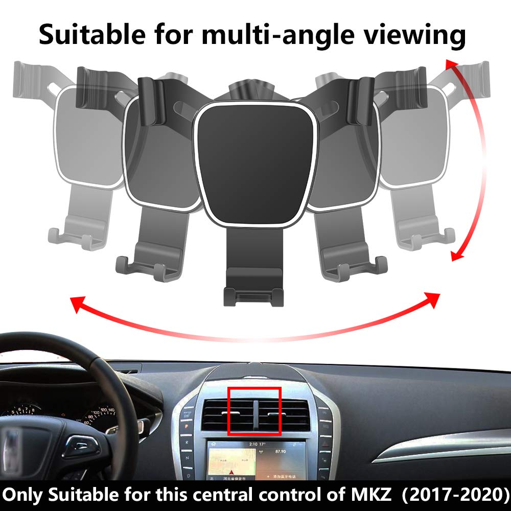 musttrue Car Phone Holder for 2017-2020 Lincoln MKZ Auto Accessories Navigation Bracket Interior Decoration Mobile Cell Phone Mount