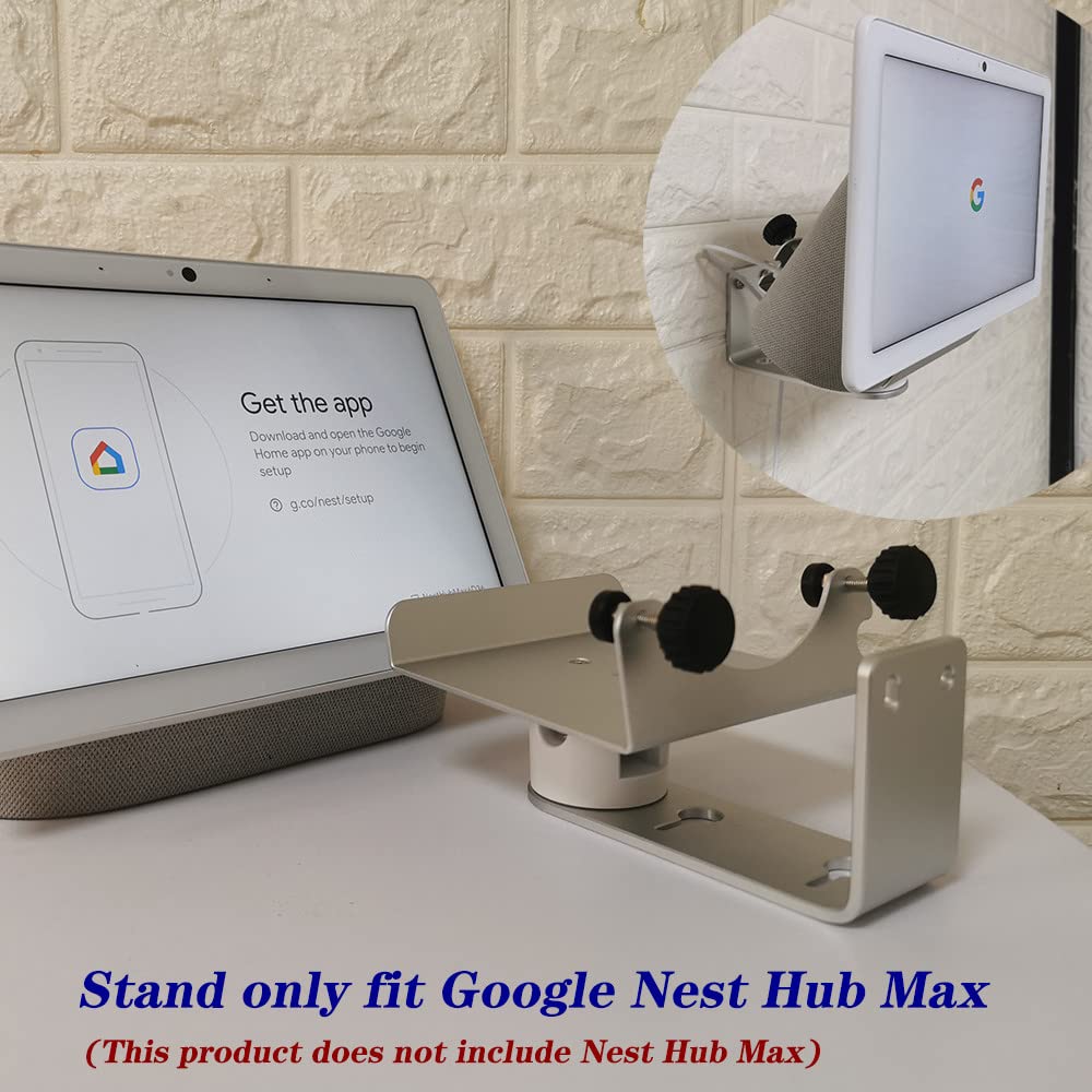 ATOPCAENRT Wall Mount for Google Nest Hub Max, Wall Mount Bracket, Space-Saving Design for Home, Office, Kitchen, Bedroom, Compatible with Google Nest