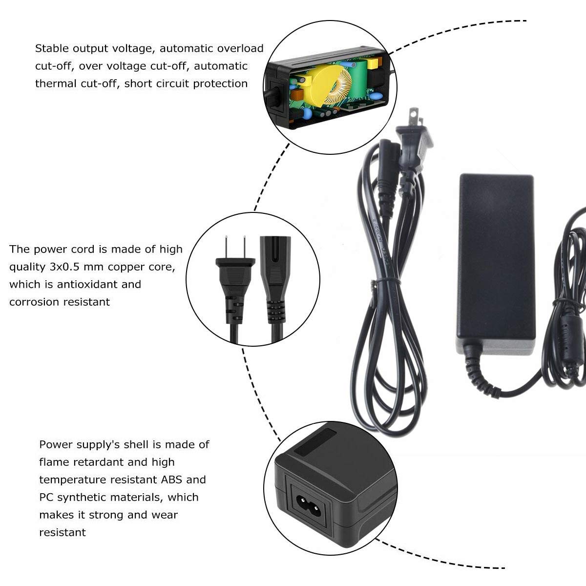 SupplySource AC Adapter for Linksys Business LGS116P 16-Port Desktop Gigabit Ethernet PoE Network Switch