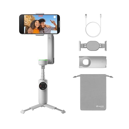 Insta360 Flow Pro - AI-Powered Gimbal Stabilizer for Smartphone, Apple DockKit Enabled, 360º Infinite Pan Tracking, 3-Axis Stabilization, Built-in
