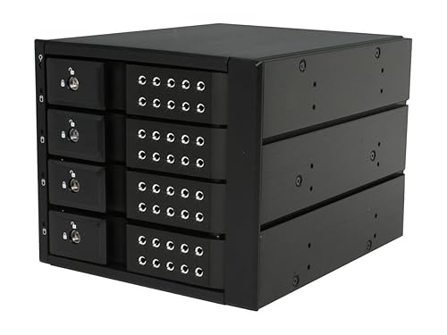 iStarUSA Group 3x5.25 to 4x3.5 SAS Cage Black Trayless (BPN-DE340SS-BLACK)