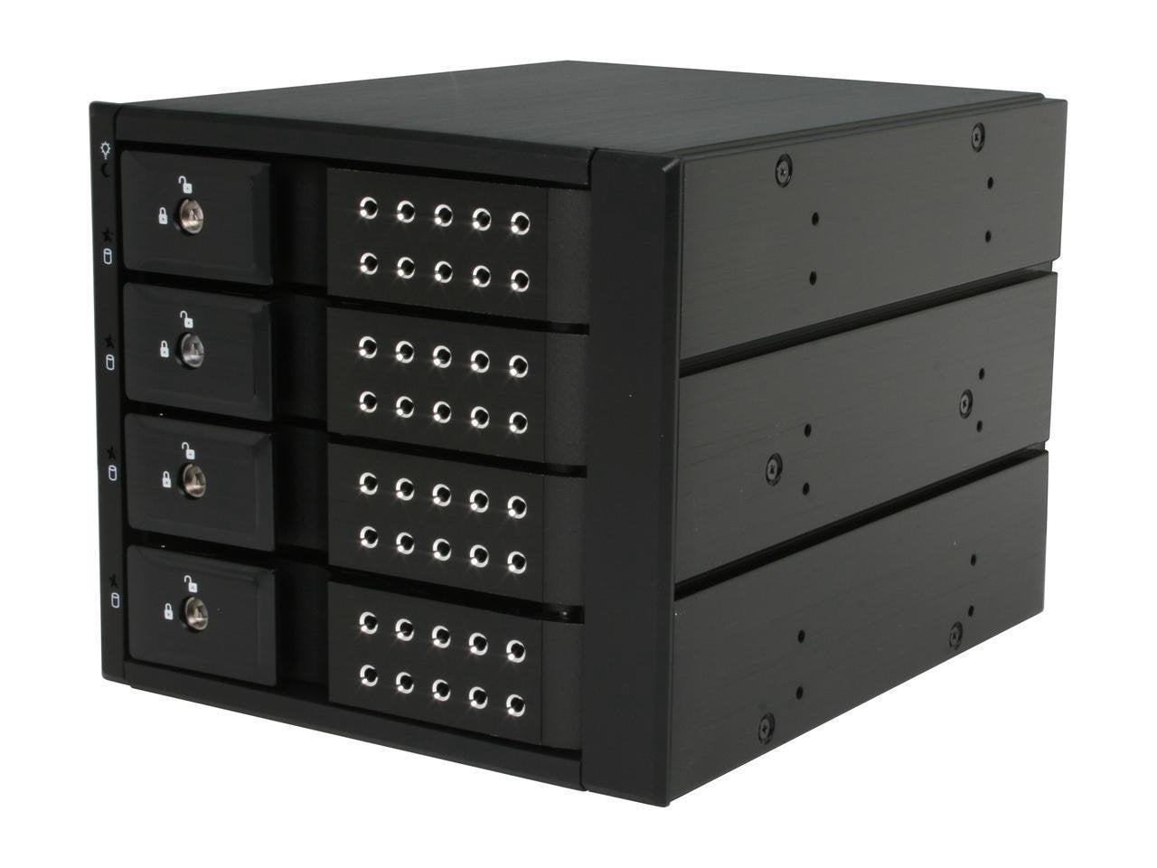 iStarUSA Group 3x5.25 to 4x3.5 SAS Cage Black Trayless (BPN-DE340SS-BLACK)