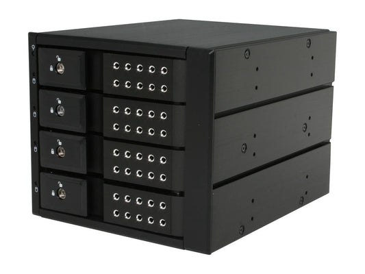 iStarUSA Group 3x5.25 to 4x3.5 SAS Cage Black Trayless (BPN-DE340SS-BLACK)