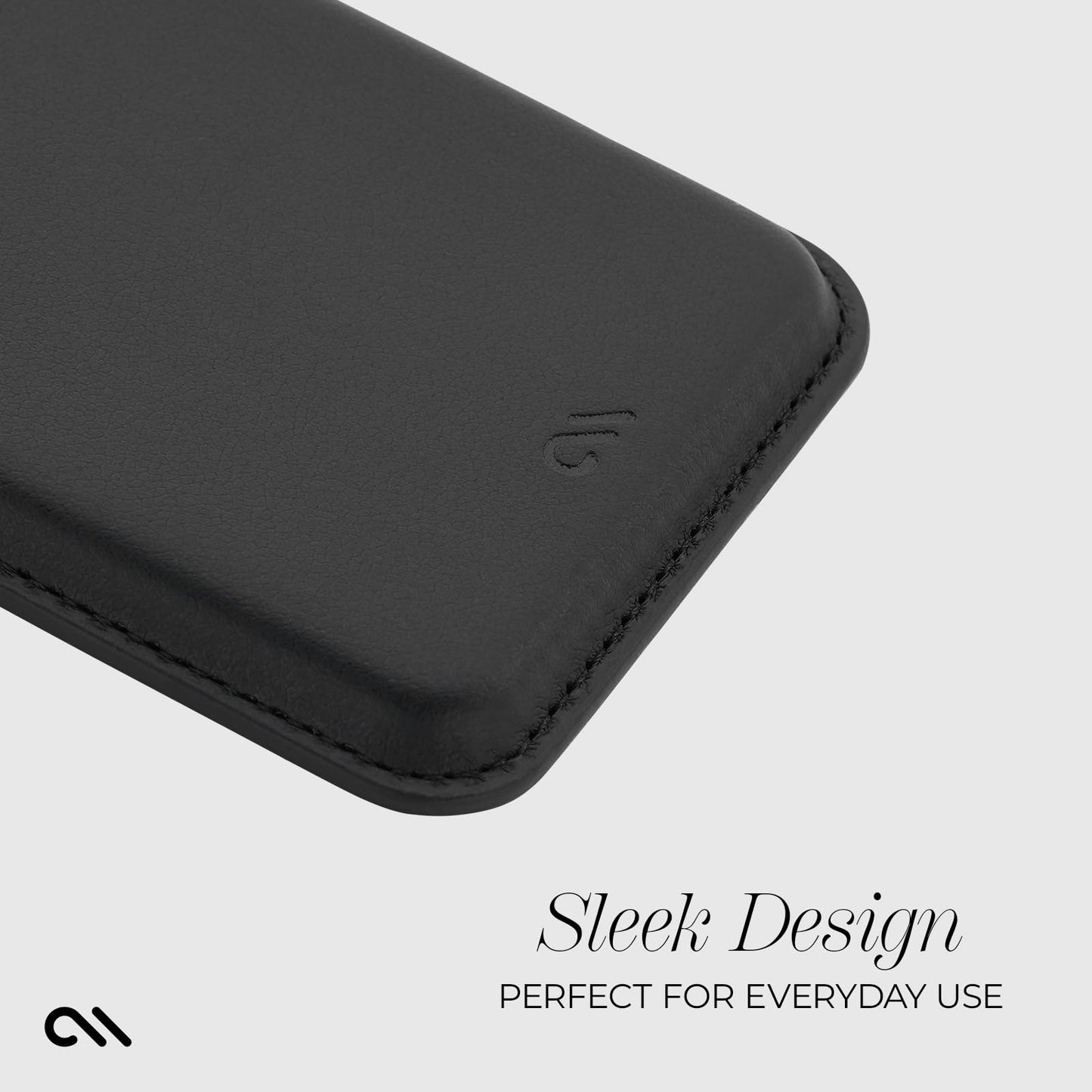 Case-Mate - Magnetic Wallet/Card Holder - Designed for MagSafe Compatible iPhones and Cases - Made with Vegan Leather, Holds up to 3 Cards & Cash