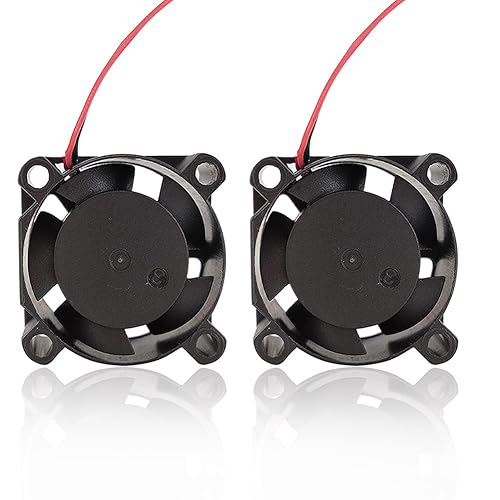 Zittop 2 Pieces BXR 25mm X 25 X 10 Brushless Cooling Fan Small Micro Flow CFM 12v C11