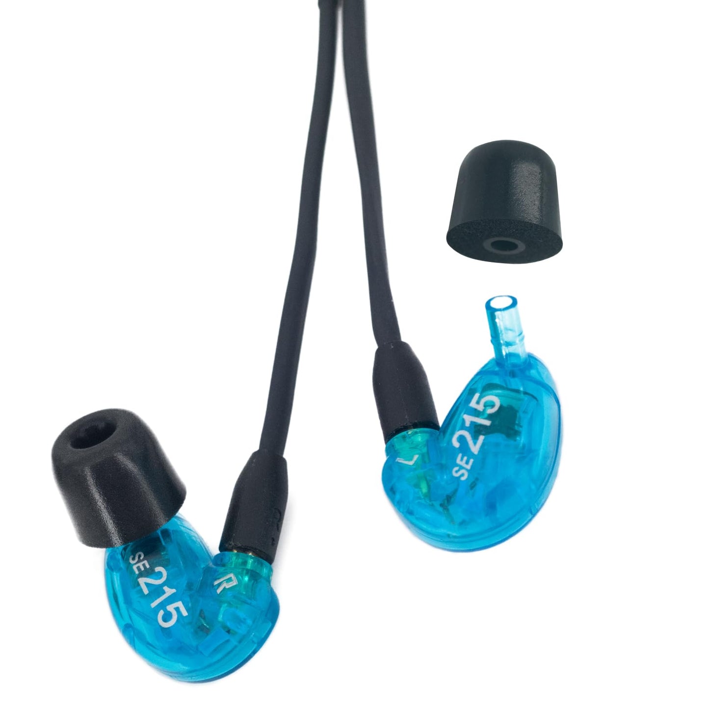 Klowcok Memory Foam Ear Tips Replacement for Shure SE215 PRO SE425 SE535 SE846 Aonic4 Aonic5 Earphones, Noise Isolation(3 Pairs, Black) (Medium)