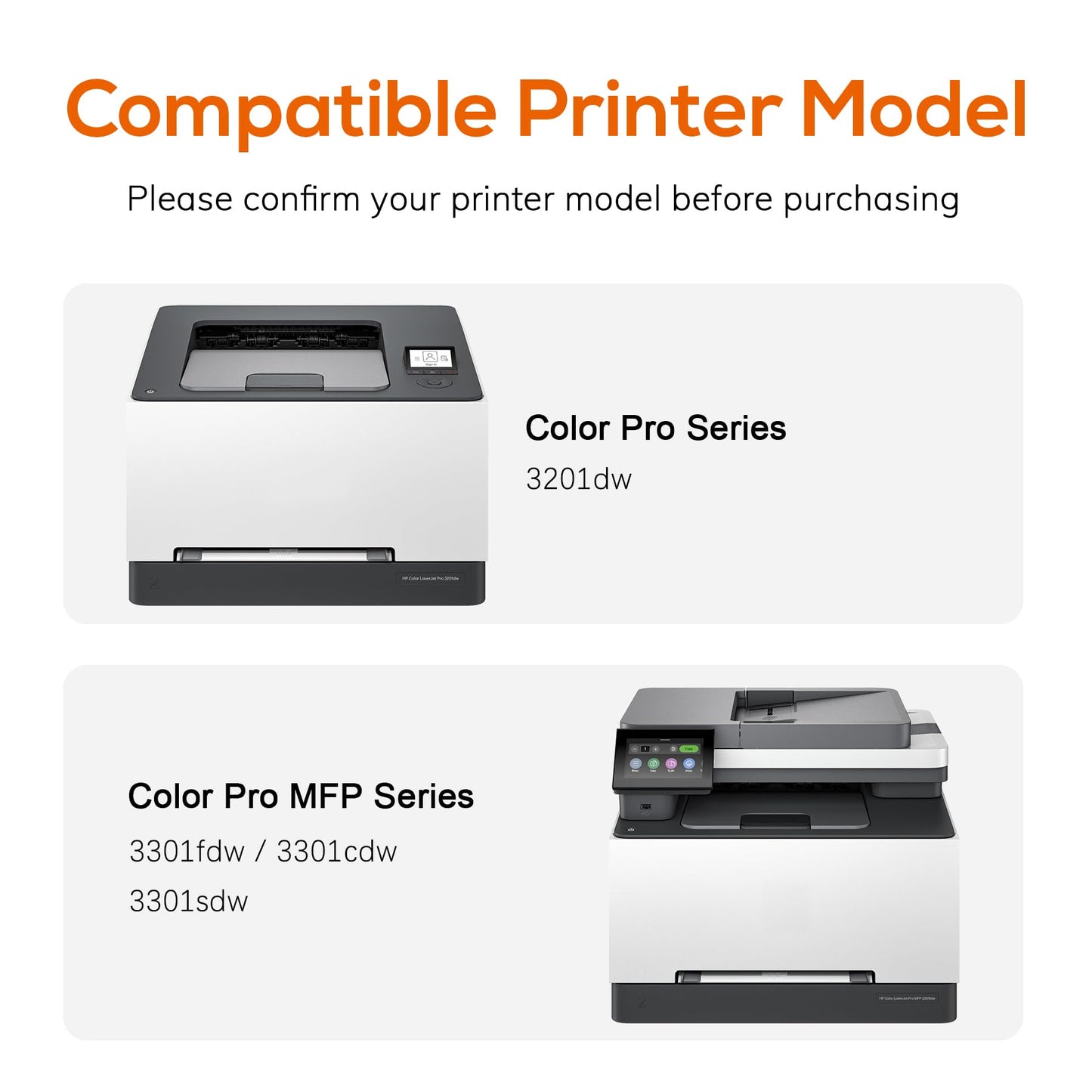 Jeostarky 218A 218X Toner Cartridges No Chip Compatible for HP Color LaserJet Pro MFP 3301fdw 3301cdw 3301sdw 3201dw Printer Replacement for W2180A