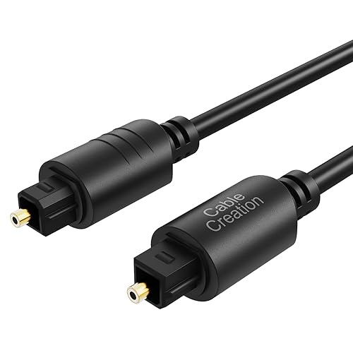 CableCreation 24FT Digital Fiber Optical Toslink Cable Gold Plated for Home Theater, Sound Bar, TV, PS4, Xbox, VD/CD Player,Blu-ray Players,Game