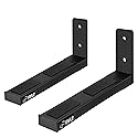 Pyle Adjustable Speaker Wall Mount Brackets - 2 Pack Extendable Steel Arms for Center Channel, Small or Large Speakers & Soundbars - 110 lbs Capacity