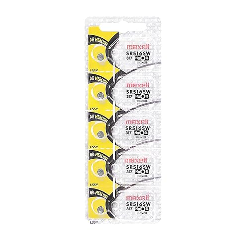 5pk Maxell SR516SW SR62 317 D317 Silver Oxide Watch Battery
