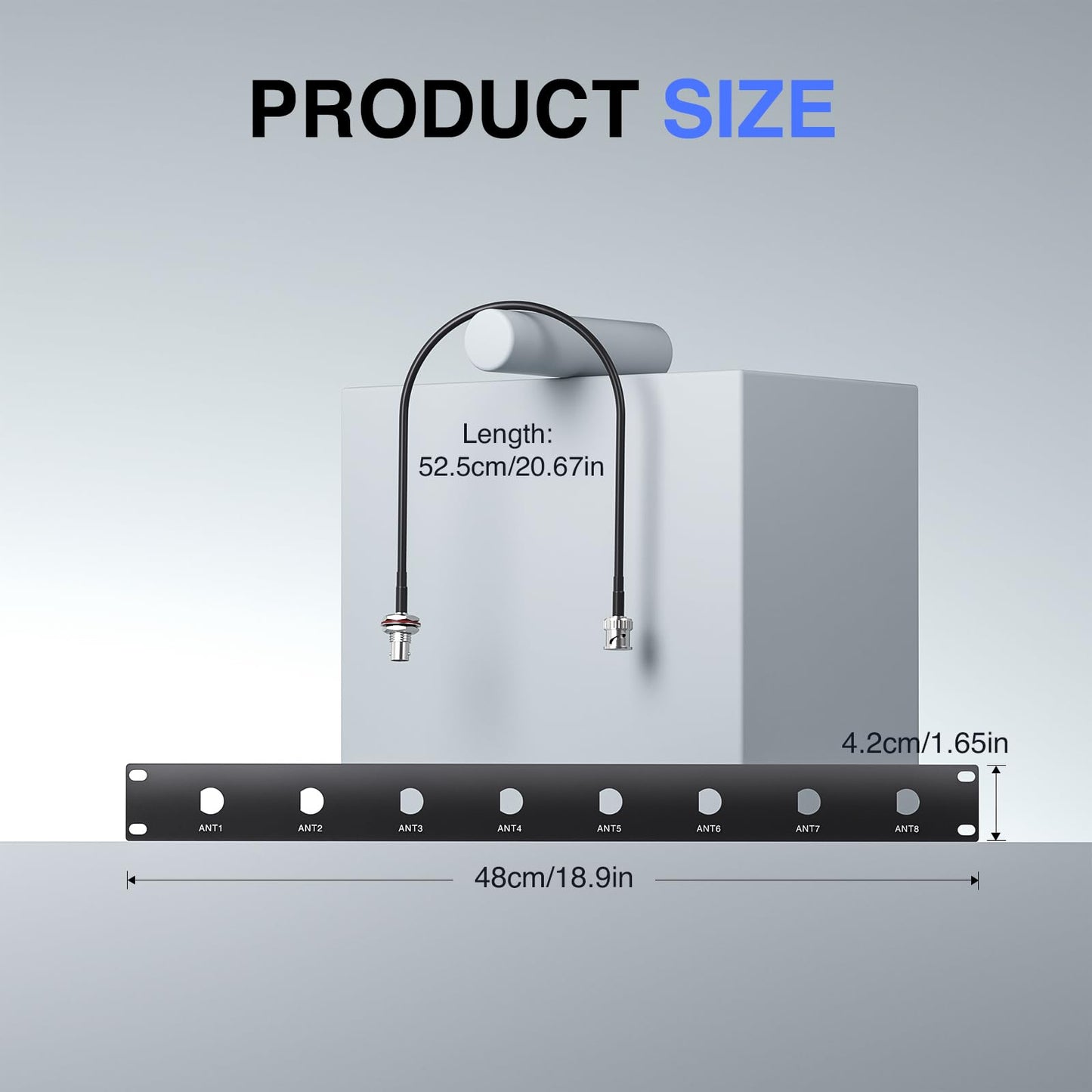 Phenyx Pro BNC Antenna Kit, Four BNC Connecting Cables 50cm/1.6FT for Front-Mounting Antennas, Compatible with Full-Rack Wireless Systems (ANTK-FR4A)