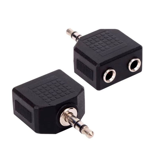 Sairps 3.5mm +Headphone +Splitter, Double Headphone Jack Adapter 3.5mm to 1/8 Adapter y Splitter-2 Pack