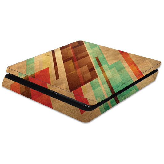 MightySkins Skin Compatible with Sony PS4 Slim Console - Abstract Wood | Protective, Durable, and Unique Vinyl Decal wrap Cover | Easy to Apply