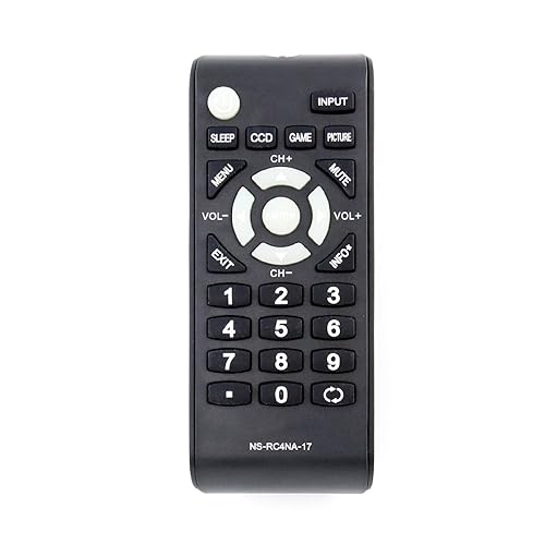 NS-RC4NA-17 Replace Remote fit for Insignia TV NS-24D510MX17 NS-55D510NA17 NS-55D510MX17 NS-24D510NA17 NS-32D310MX17 NS-32D310NA17 NS-39D310NA17