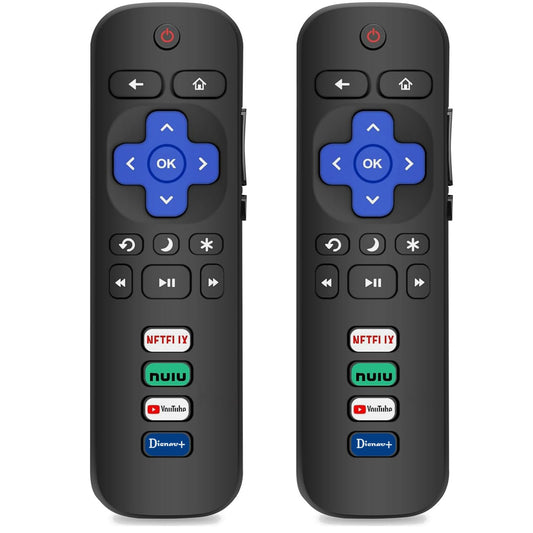 Gotellx 2 Pack Replacement Remote Controls for Roku TV, Compatible with TCL/Hisense/Sharp/Philips/Onn/Element Roku TV (Not for Roku Stick,Box or