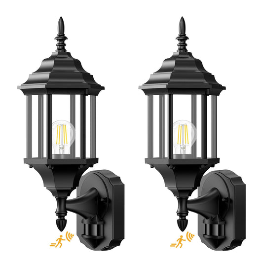 Redluck Motion Sensor Outdoor Lights, 2 Pack 16 inch Dusk to Dawn Outside Porch Lights, Waterproof Anti-Rust Aluminum Outdoor Wall Lights Exterior