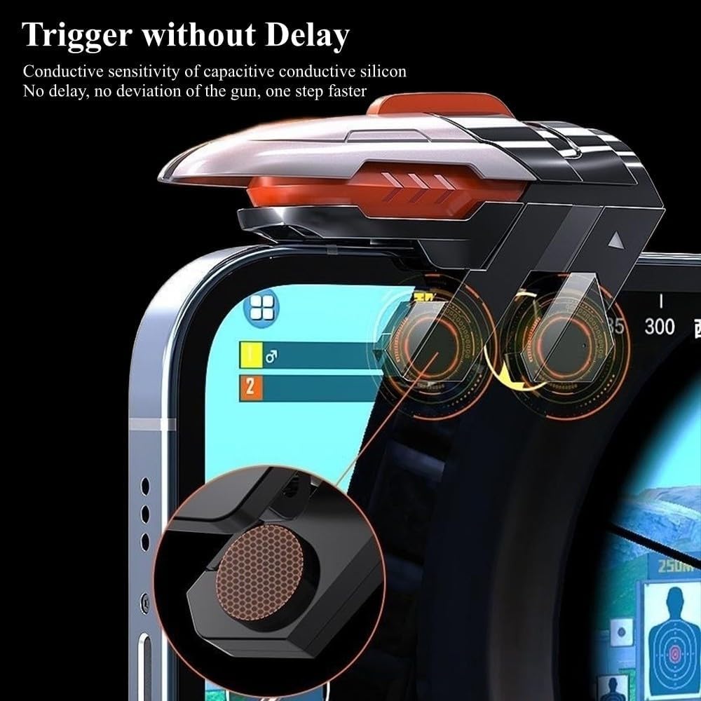 Mikirini 13 in 1 PUBG Mobile Controller Combo Kits, Mobile Phone L2R2 4 Triggers for PUBG/Call of Duty/Apex, Aim & Fire Trigger for iPhone & Android