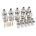 eifagur BNC Male Q9 Plug Crimp for RG8X RG-8X Mini-RG8 LMR240 50 Ohm Coax Cable Straight RF Coaxial Adapter Connector ?Pack of 10?