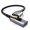 AGFINEST Active DisplayPort to HDMI Adapter, 8K@60Hz 4K@120Hz, DP 1.4 to HDMI 2.1 Converter, Unidirectional for Gaming PC, Laptop, GPU to Monitor, TV