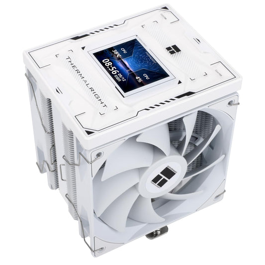Thermalright Burst Assassin 120 Vision White CPU Air Cooler, Desktop CPU Cooler with 1500RPM Speed,320x240 Resolving Power IPS LCD Screen