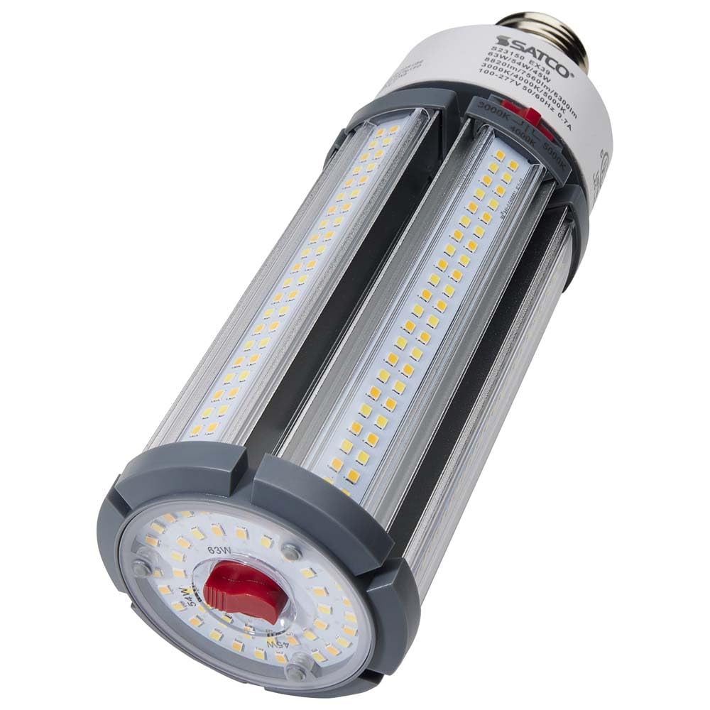 Satco S23150, Selectable LED Corncob Bulb, EX39 Base, Replacement Bulb, 63W