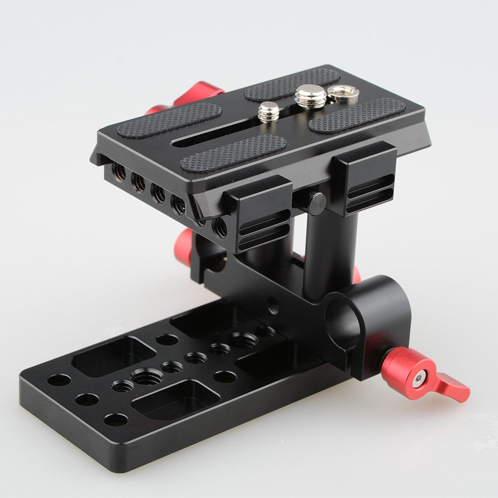 CAMVATE Quick Release Mount Base QR Plate for Manfrotto 501/504/ 577 Tripod Standard Accessory(Red) - 1436