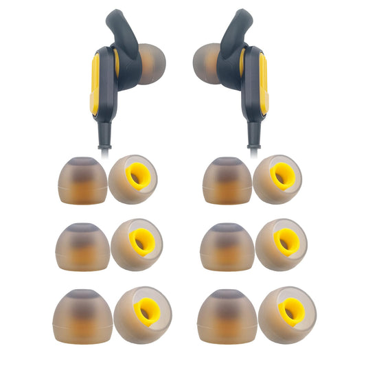 Klowcok Replacement Silicone Ear Tips for DEWALT Neckband Headphones, Not for DEWALT True Wireless Earbuds, Flexible Ear Cushions, 6 Pairs (S/M/L)