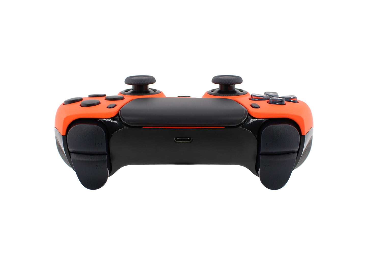 Crazy Controllerz Custom Wireless Controller for PS5 with Z-Touch™ Seamless Soft Touch Front Shell and Z-Grip™ Comfort Zones - Energetic Orange
