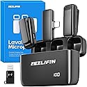 EezLiFin Mini Microphone for iPhone and Android, Wireless Microphones with Charging Case, USB-C&Lightning Compatible, 3 Noise Cancellation Modes