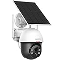 DEKCO Solar Security Camera Outdoor Wireless, Battery Powered, Panoramic Pan Tilt Zoom, Auto Motion Tracking, True 2K, Color Night Vision, Spotlight