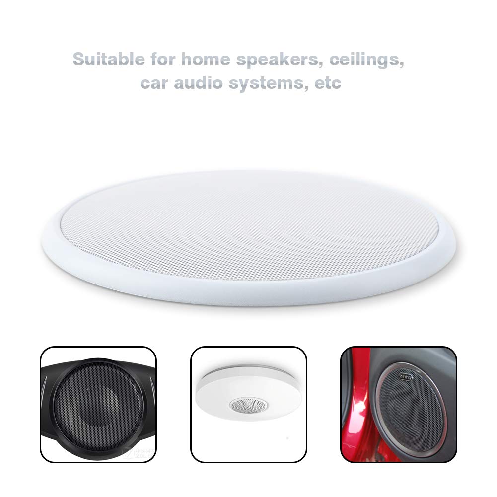 Speaker Cover, 6.5/8 Inch Speaker Grille Car Audio Cover, Speaker Cover Decorative Circle Metal Mesh, Anti-Collision Speaker Grill Cover, Car Speaker