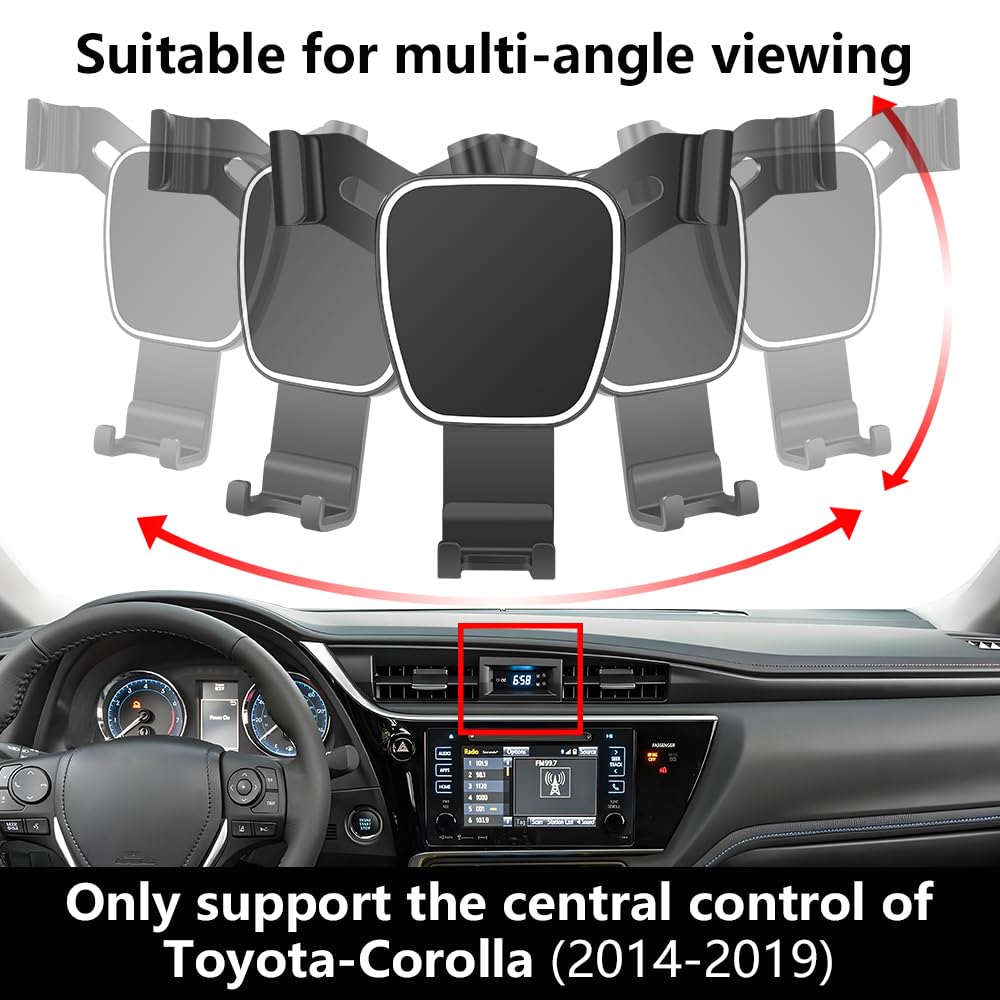 LUNQIN Car Phone Mount Holder for Toyota Corolla 2014 2015 2016 2017 2018 2019 Auto Accessories Navigation Bracket Interior Screen Decoration Dash