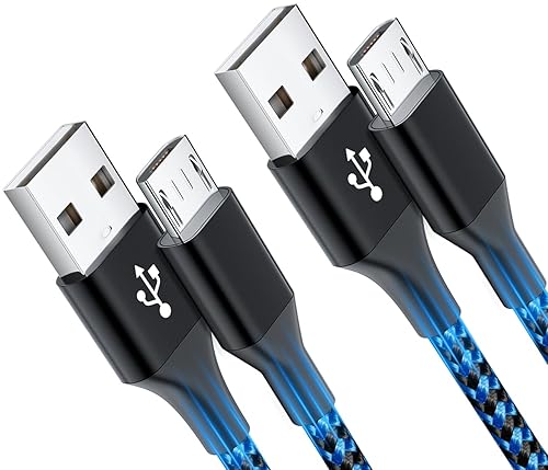 Micro USB Cable for Fire Tablet HD 7 8 10 4th 5th 6th 7th Generation,E-Readers,Micro B Charger for Samsung Galaxy Phone Braided Fast Charging Cord 6ft