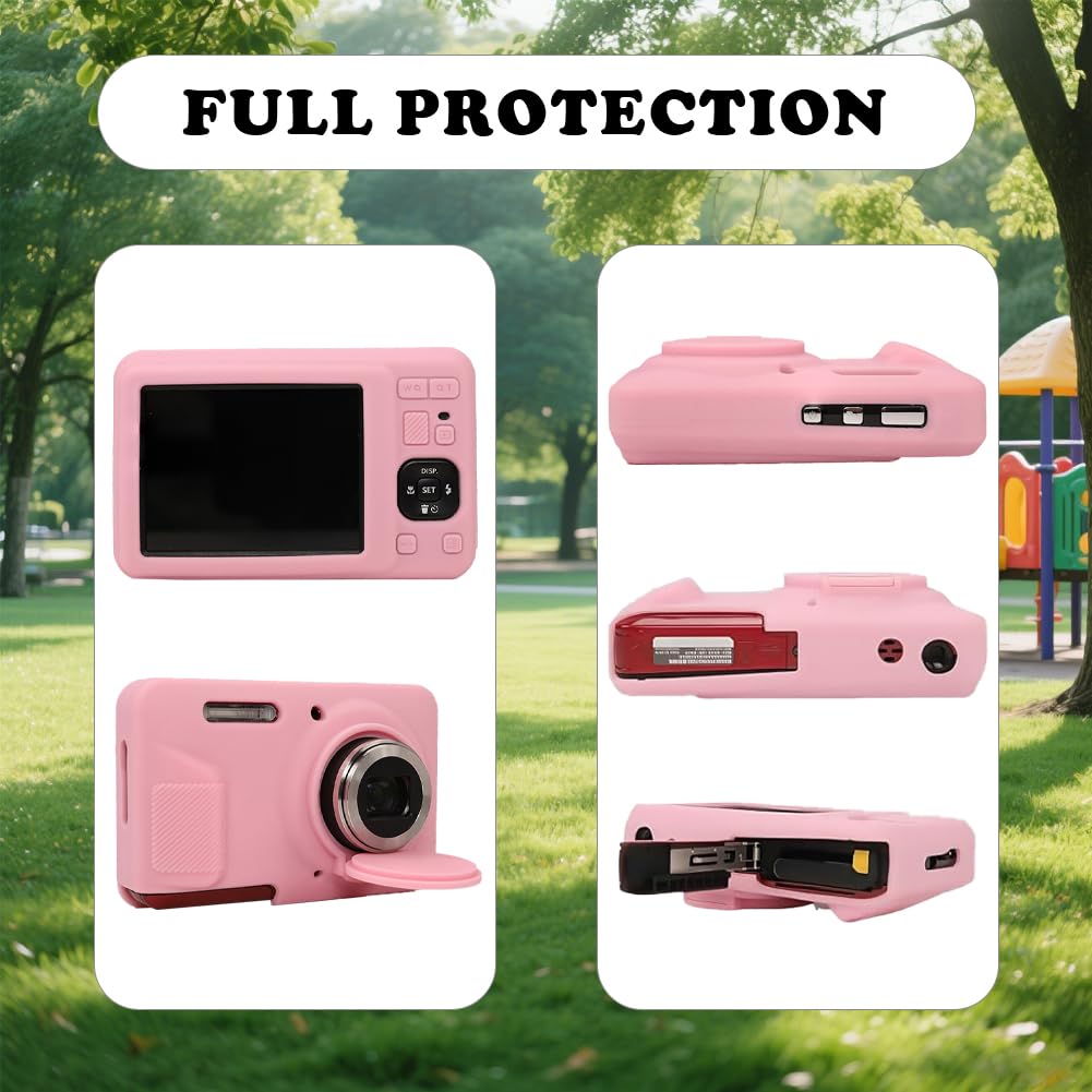 Screen Protector (3+1Pack) Compatible for Kodak PIXPRO FZ55 Digital Camera,Tempered Glass Film Anti-Scratch High Definition and Soft Silicone Case
