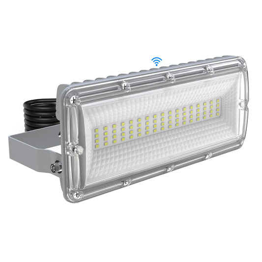 Jashugg 50W LED Flood Light with Photocell, 7000LM Dusk to Dawn Security Light Outdoor, 6500K Floodlight LED IP67 Waterproof Flood Lights Outdoor 180