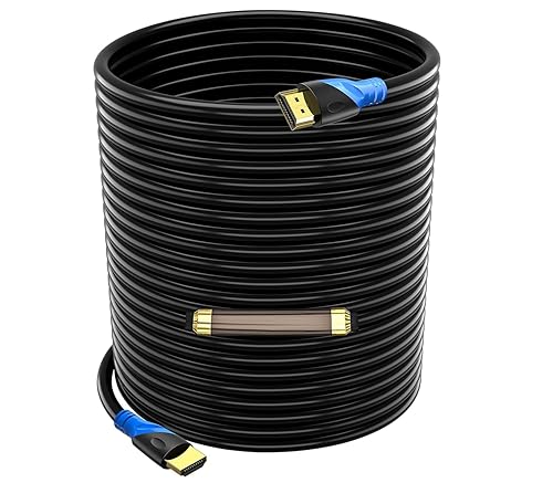 Rommisie 4K HDMI 100 FT Cable (HDMI 2.0,18Gbps) Ultra High Speed Gold Plated Connectors,Ethernet HDMI Cord, 4K@60HZ 2K 1080P 3D ARC Compatible