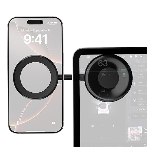 YIUS Magnetic Car Phone Holder for Magsafe [78+LBS Strongest Suction & 2400gf Magnetic] 360° Adjustable Phone Mount, Car Accessories for Tesla