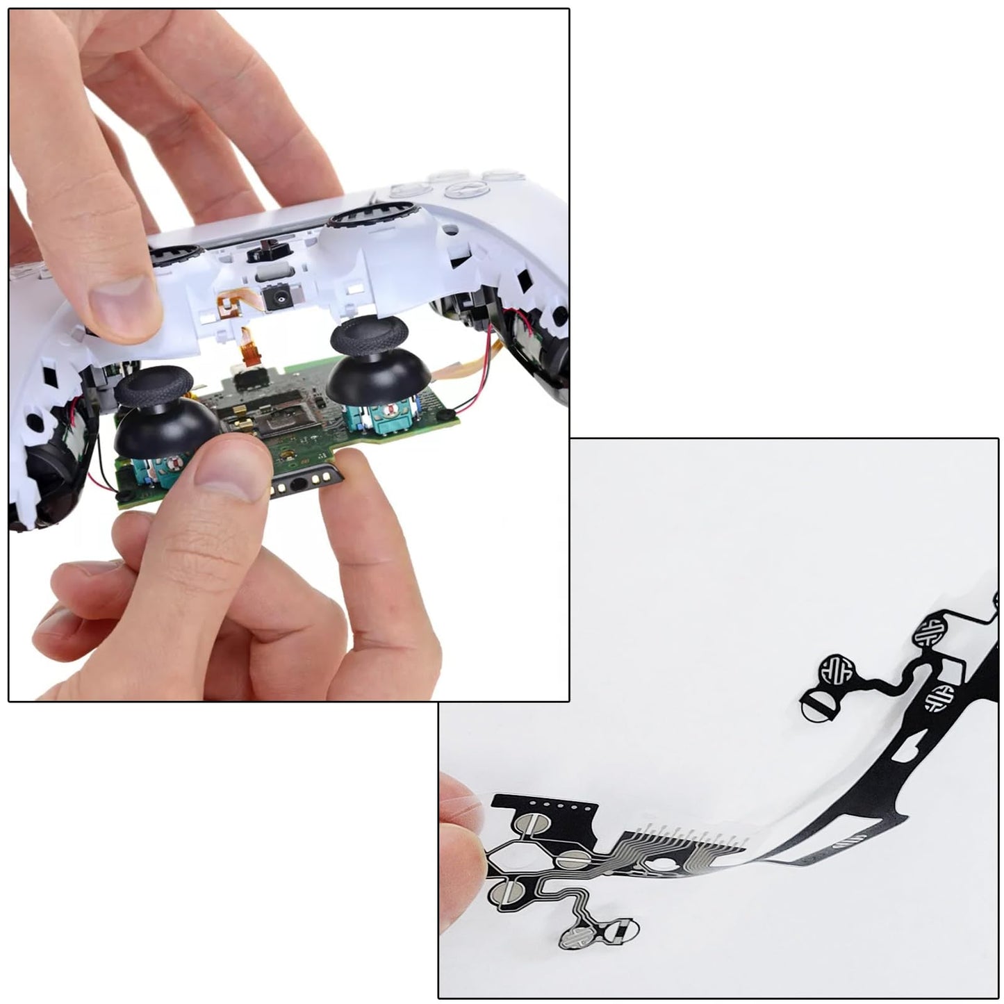 10Pcs Flexible Controller Membrane Conductive Film Replacement Handle Keypad Repair Pads Compatible with PS5 BDM-030 Compatible with V3 DualSense