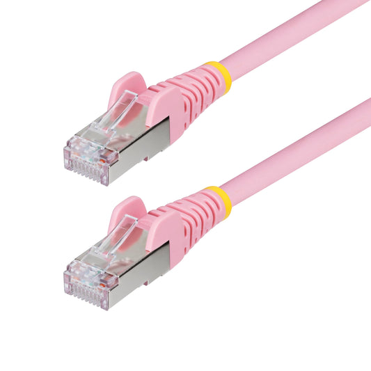 StarTech 25ft Cat6a Snagless Ethernet Cable, S/FTP, 100W PoE++, LSZH, Pink