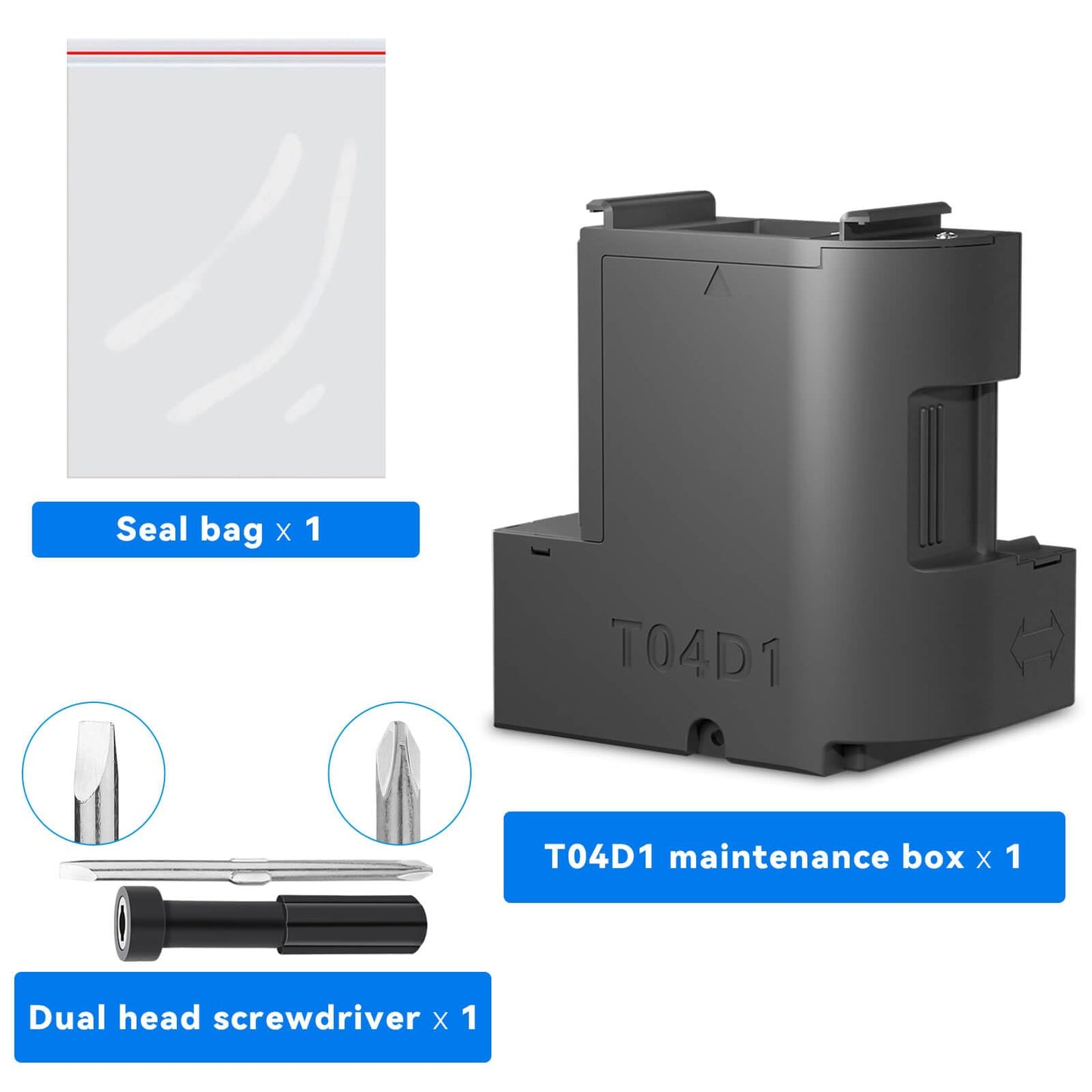 T04D1 Maintenance Box for EcoTank ET-15000 ET-3760 ET-3850 ET-4850 ET-4760 ET-3750, T04D100 Ink Maintenance Box for ET15000 ET-4750 ET-3830 ET-5150