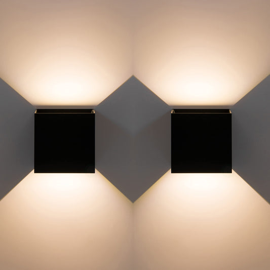Modern Wall Sconce LED Waterproof Wall Lamp Aluminum with Adjustable Beam 10-Watt 4000K Cool White Indoor Outdoor for Bathroom Bedroom Corridor Living