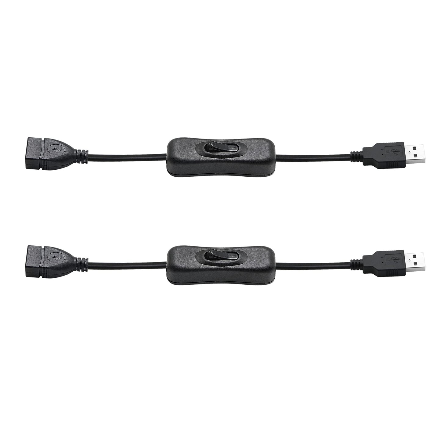 PNGKNYOCN 20cm Male to Female USB Cable with On/Off Switch, for USB Fan, LED Desk Lamp and Other Computer Peripheral Low-Power Electrical…