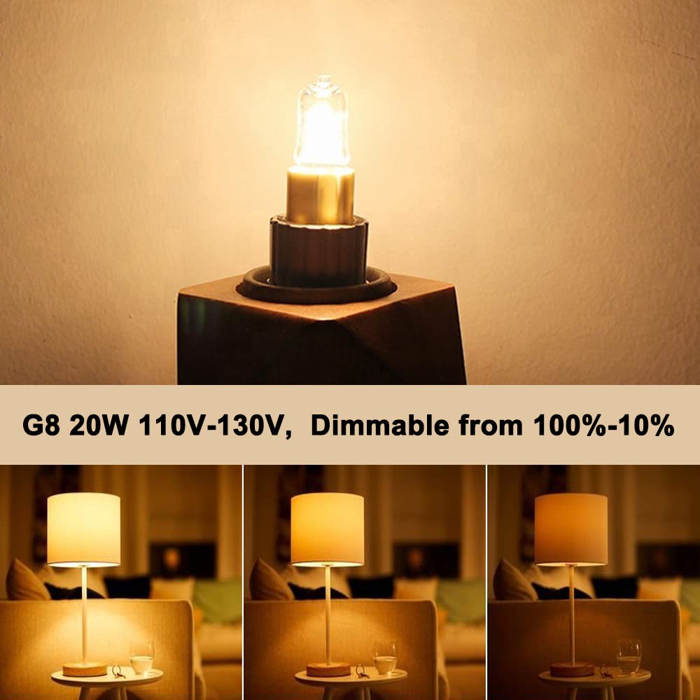 Vinaco G8 Halogen Bulb 20W 120V 2800K for Under Cabinet Puck Light