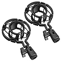 ThtRht 2 Pack Microphone Shock Mount Clip Universal Mic Shock Mounts Holder Anti-Vibration Spider Bracket for Handheld Microphone Dynamic Mic Stand