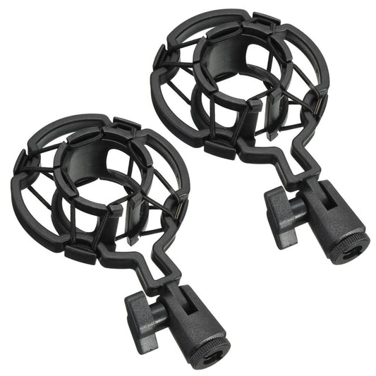ThtRht 2 Pack Microphone Shock Mount Clip Universal Mic Shock Mounts Holder Anti-Vibration Spider Bracket for Handheld Microphone Dynamic Mic Stand