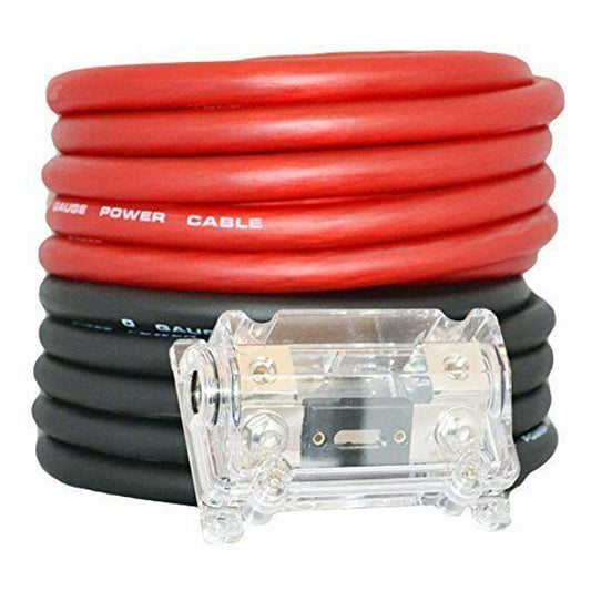 AMERICAN TERMINAL AT-KIT0-25RB, 0 Gauge Amplifier Wire Power/Ground Amp Cable - 50 Ft.