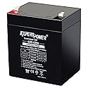 ExpertPower EXP1250-12V 5Ah Rechargeable SLA Battery for Security System, UPS, Garage Door Opener Replacement, Fire Alarm Batteries, Sealed Lead…