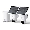 eufy Security SoloCam E30, 2-Cam Kit, Security Cameras Wireless Outdoor, Solar Camera Outdoor Wireless, 360° Pan, AI Tracking, 2K Clarity, No Monthly